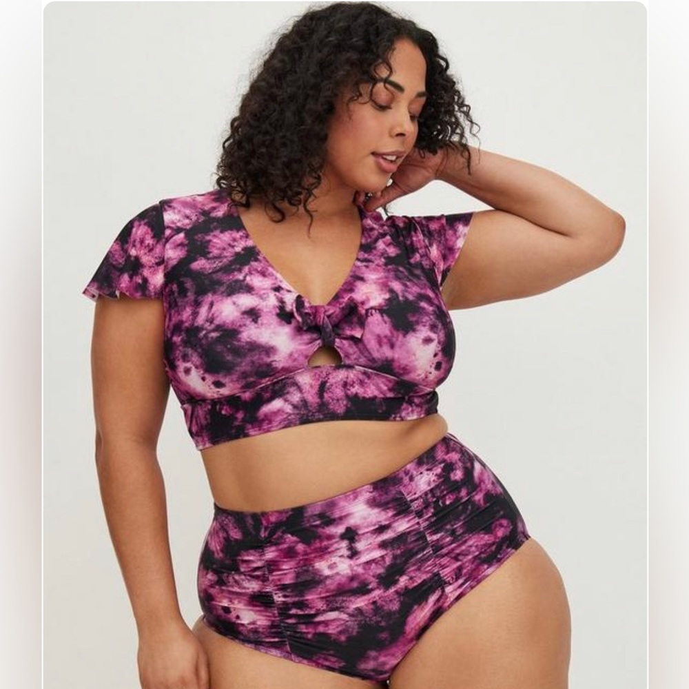 Torrid Wireless Flutter Sleeve Bikini Set
